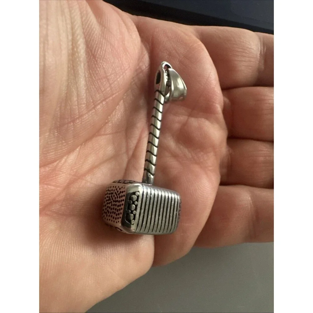 Stainless Steel Hammer Pendant 24 Inch Chain Viking Vintage Gift Men’s